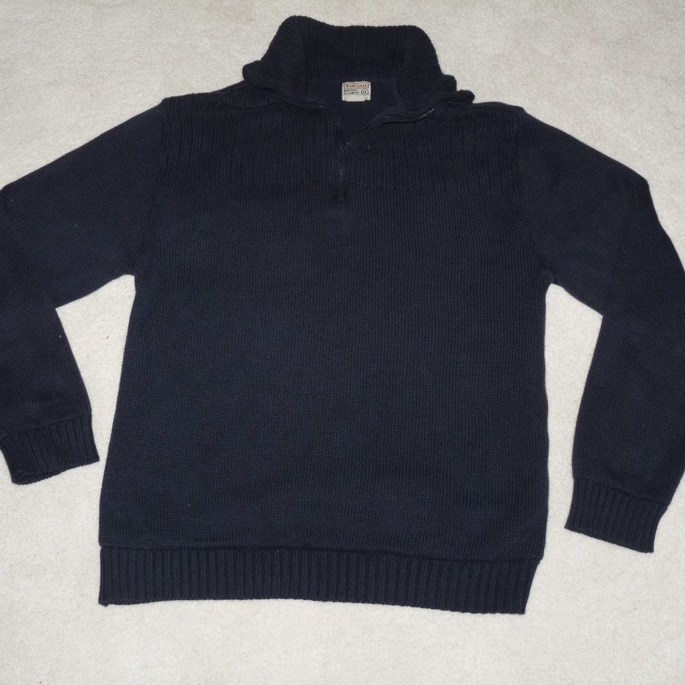Volcom 1/4 Zip-Up Navy Heavy Pullover XL Extra Large Sweater